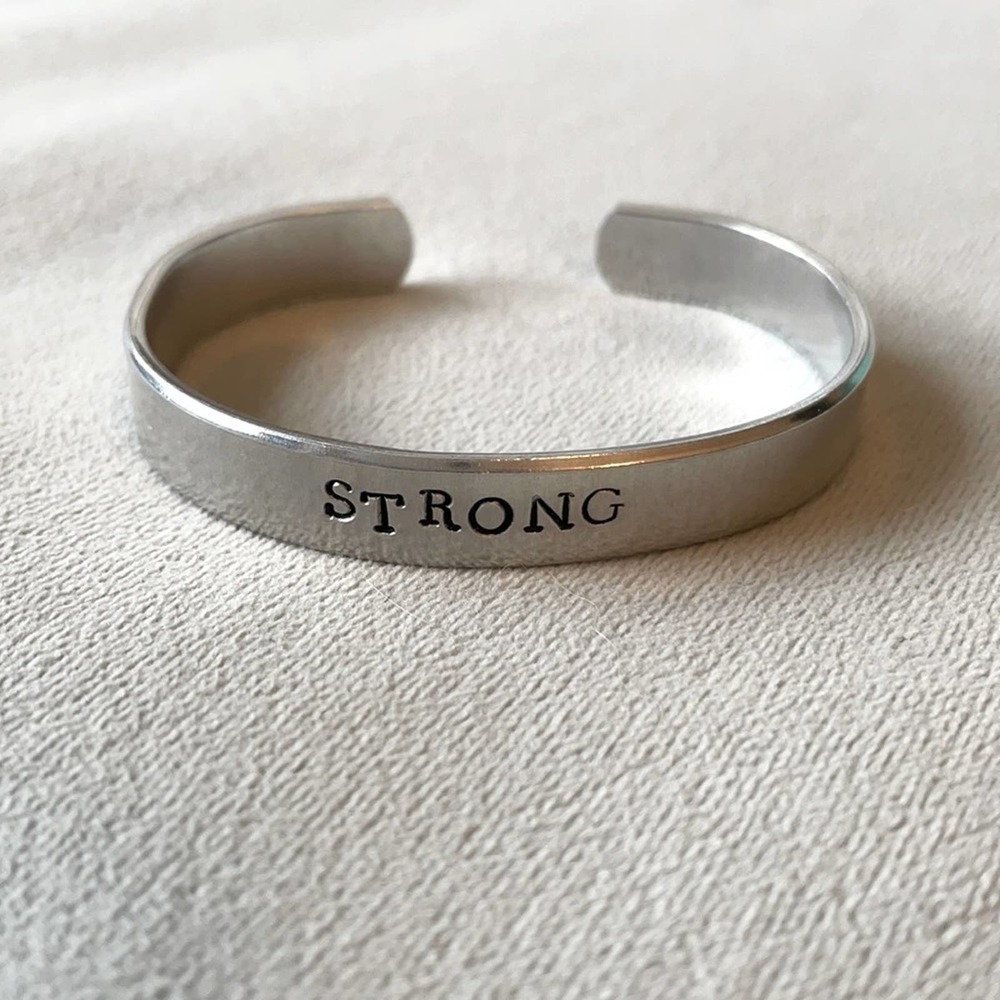 STRONG Silver Arm Cuff Bracelet